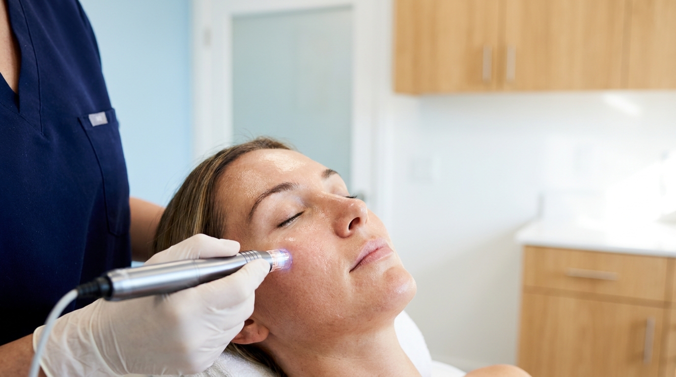RF microneedling close-up treatment