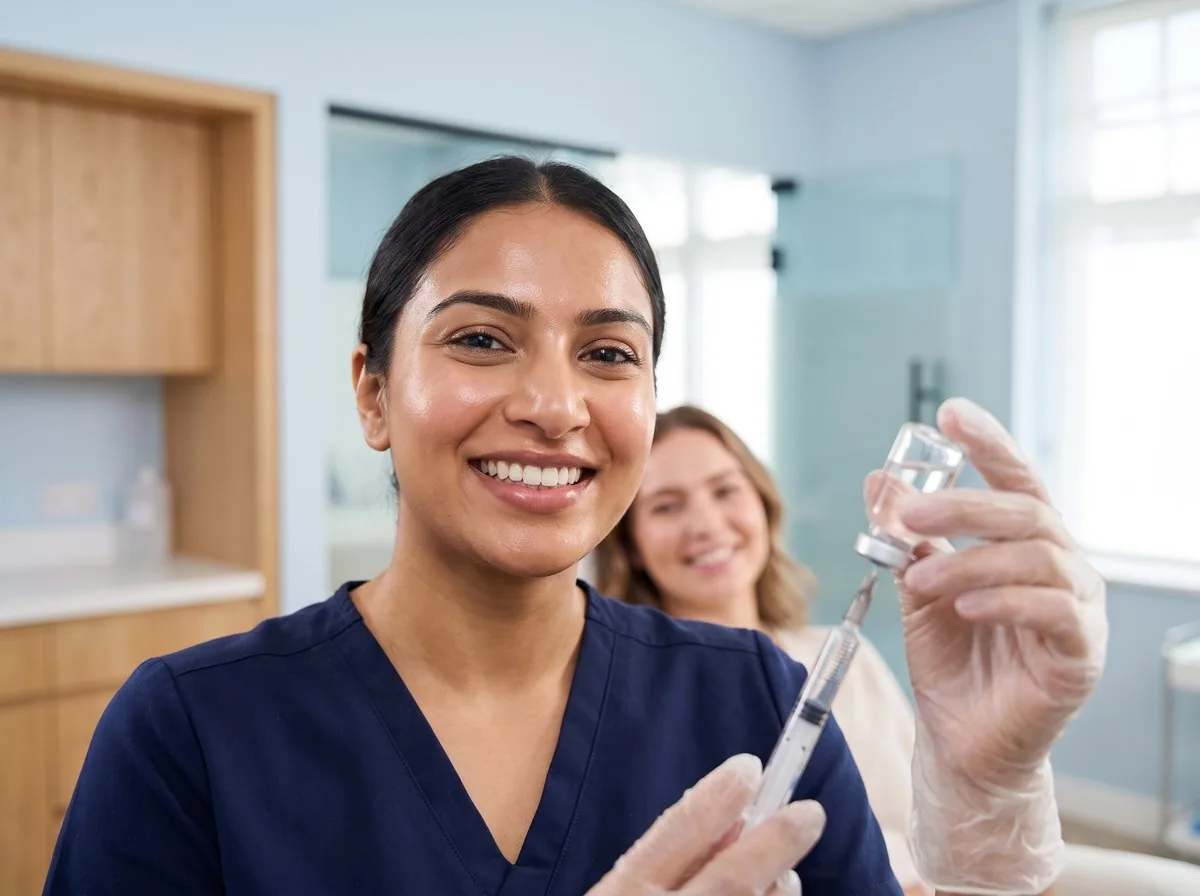 A BHRC provider explaining anti-aging treatment options