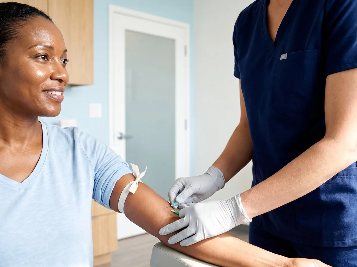 A BHRC provider preparing a diagnostic test
