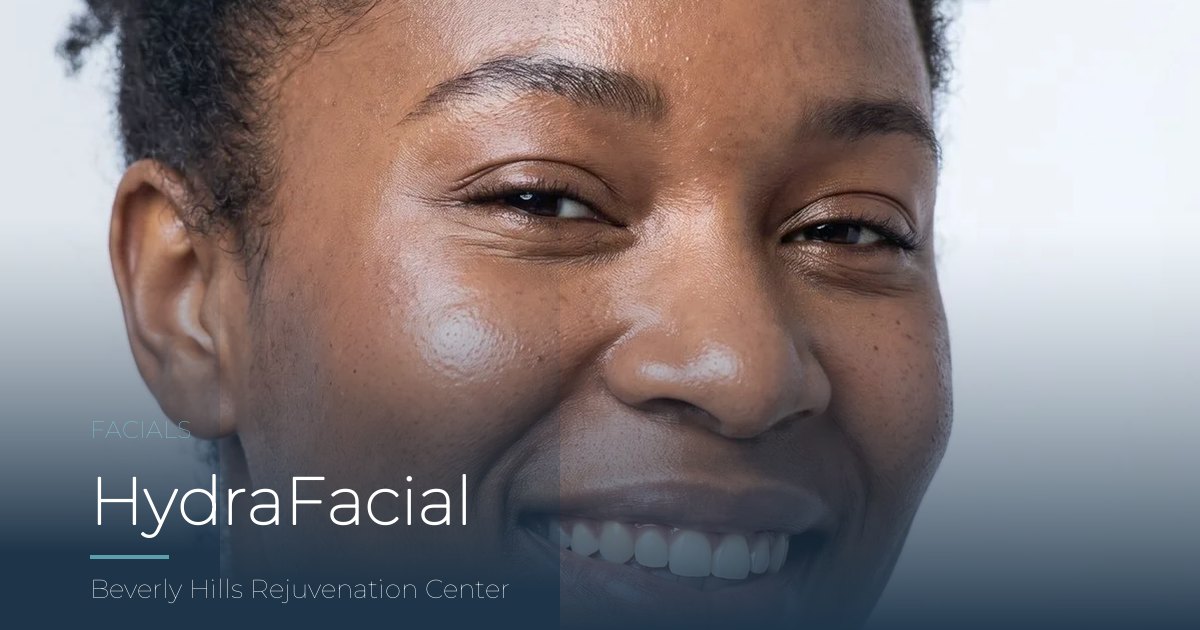 Skin assessment before a HydraFacial at Beverly Hills Rejuvenation Center