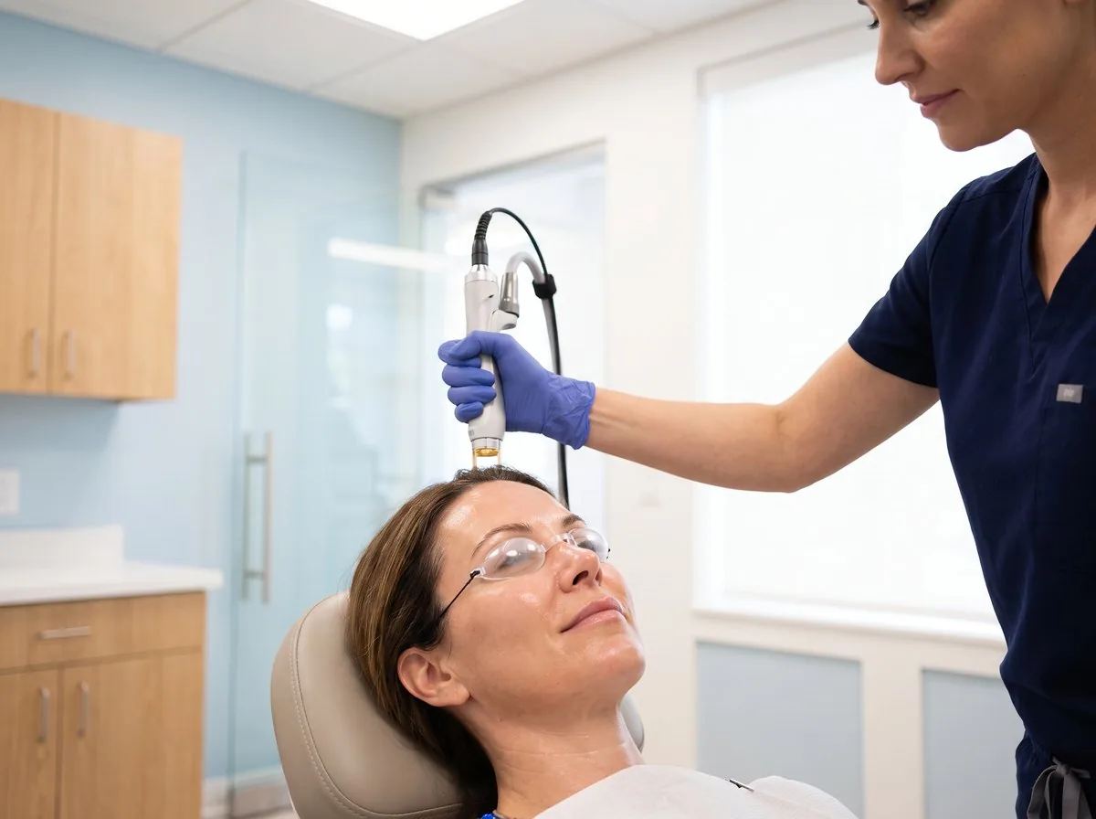 A BHRC provider performing a CO2 laser treatment