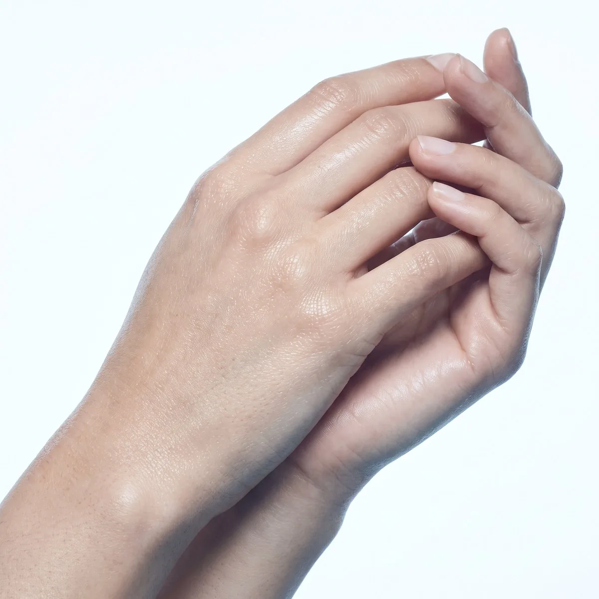 Close-up of the backs of the hands after a peel at BHRC