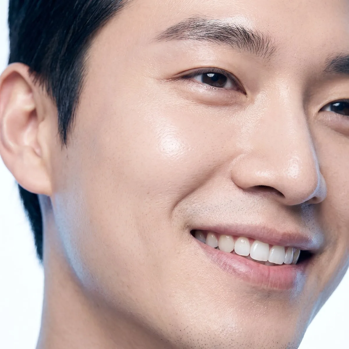 Close-up of an even skin tone after a pigmentation peel at BHRC