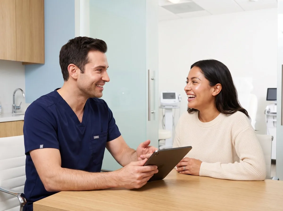 A BHRC provider discussing wellness treatment options