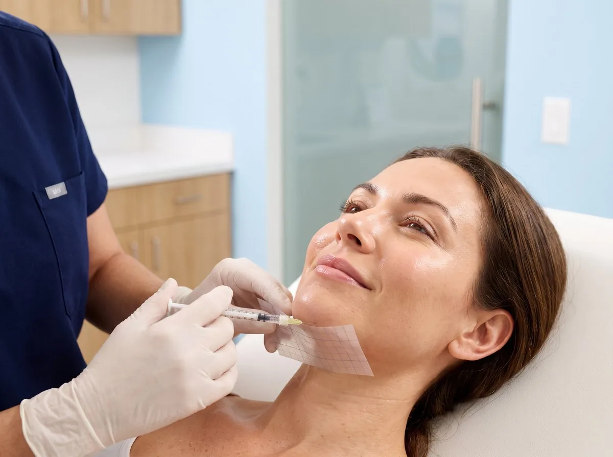 A BHRC provider performing a Kybella treatment
