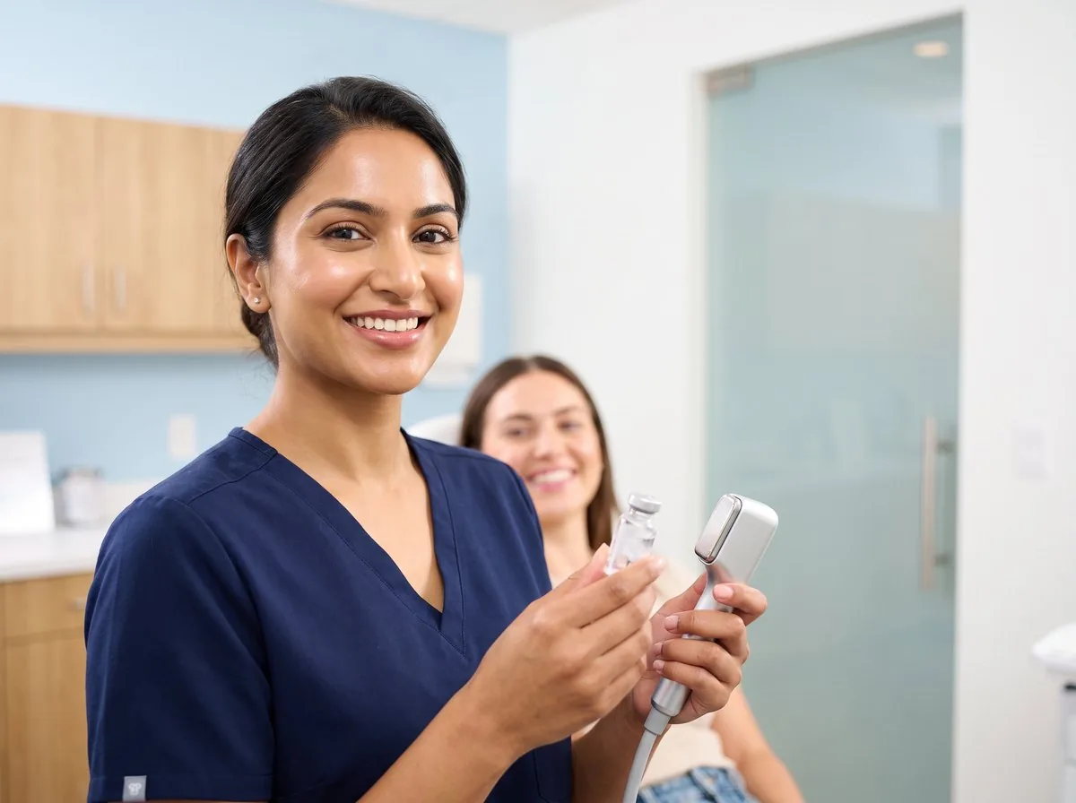 A BHRC provider comparing double chin treatment options