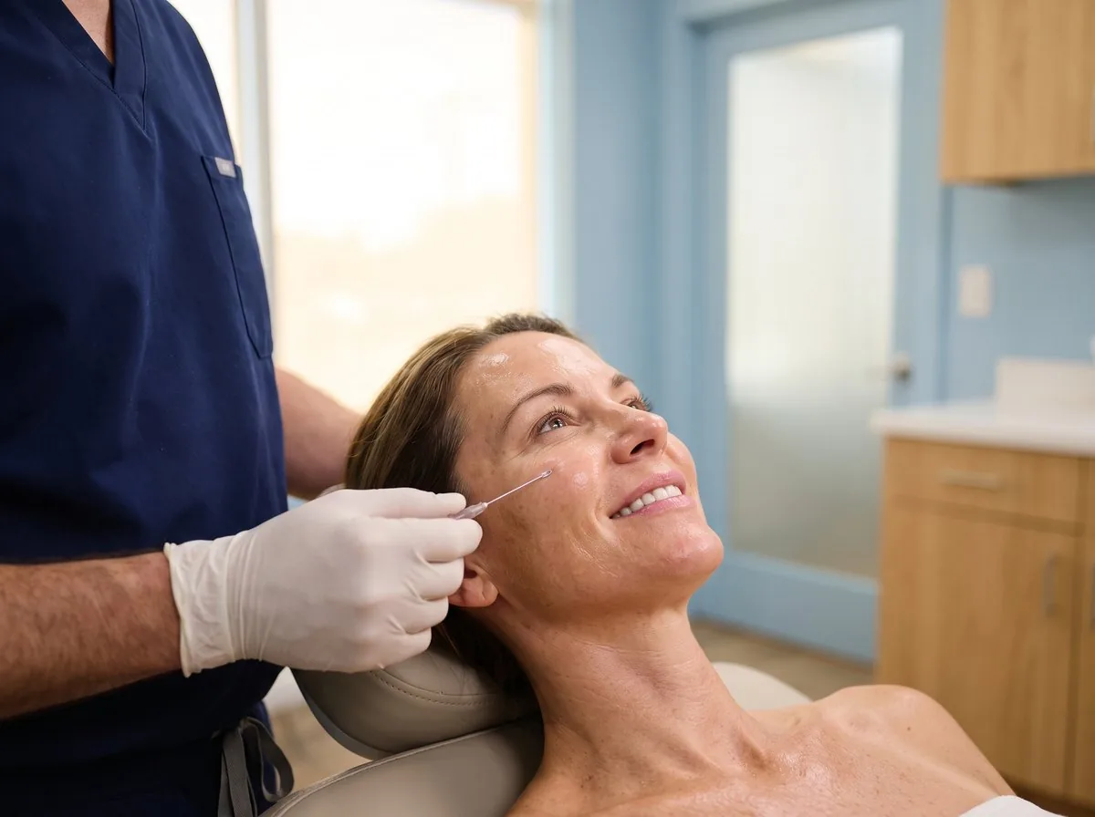 A BHRC injector placing dermal filler