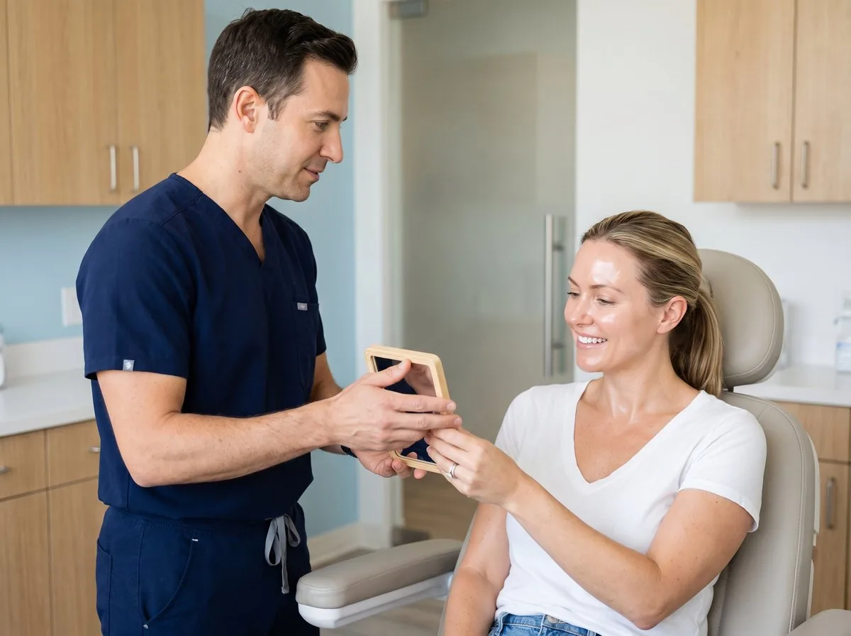 A BHRC provider finishing a Forma treatment