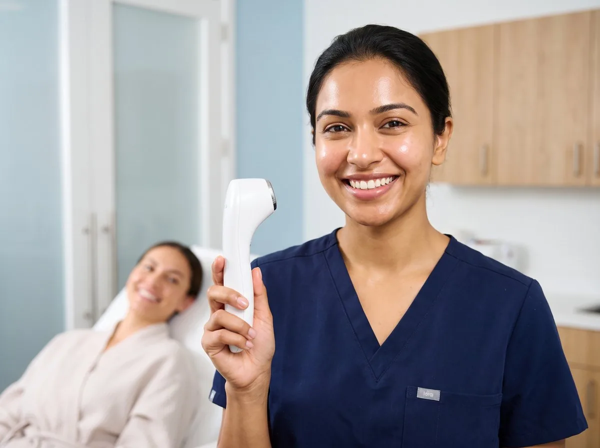 A BHRC provider comparing skin tightening options
