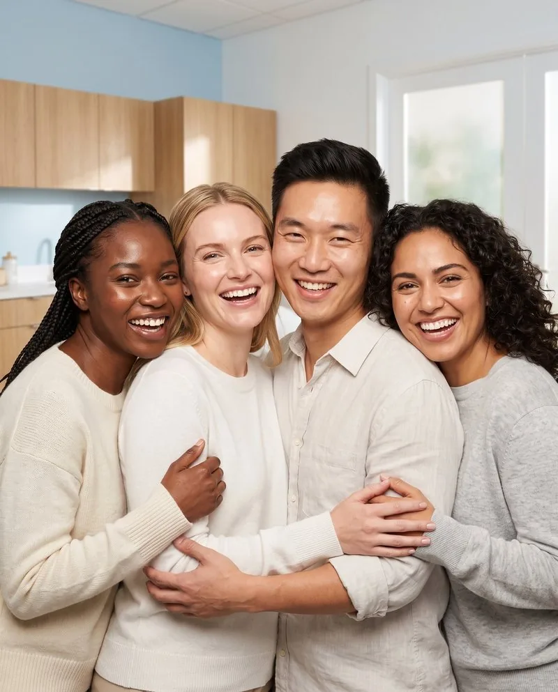 A group of BHRC patients laughing together