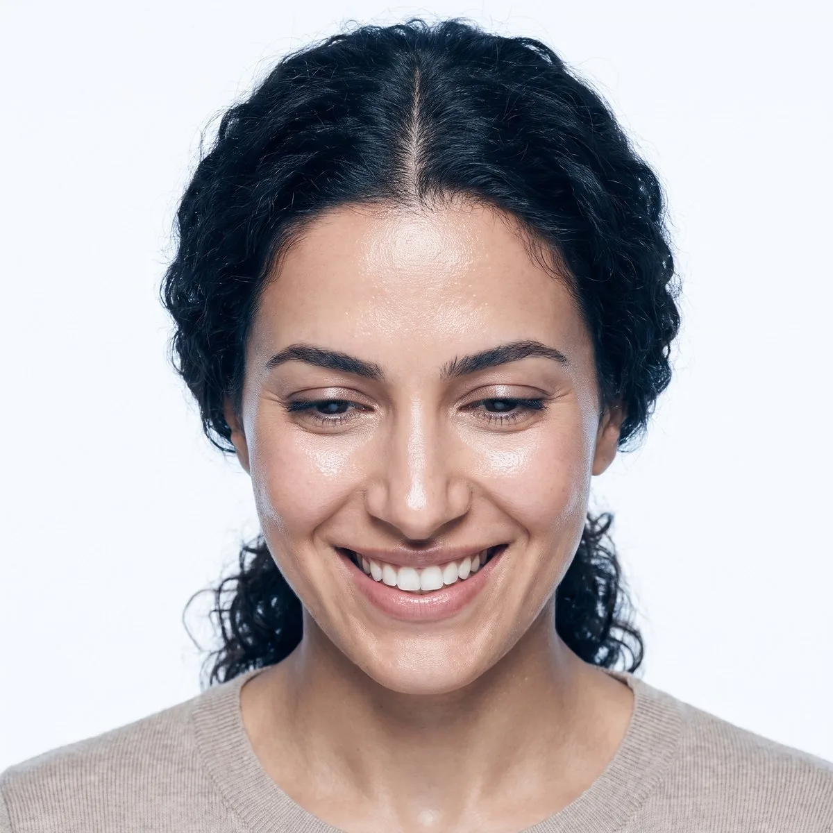 Close-up of a healthy scalp and hairline after Keravive at BHRC