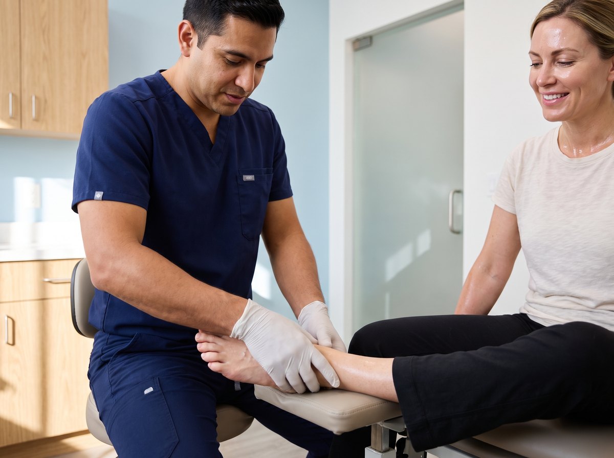 Ankle joint injection at BHRC