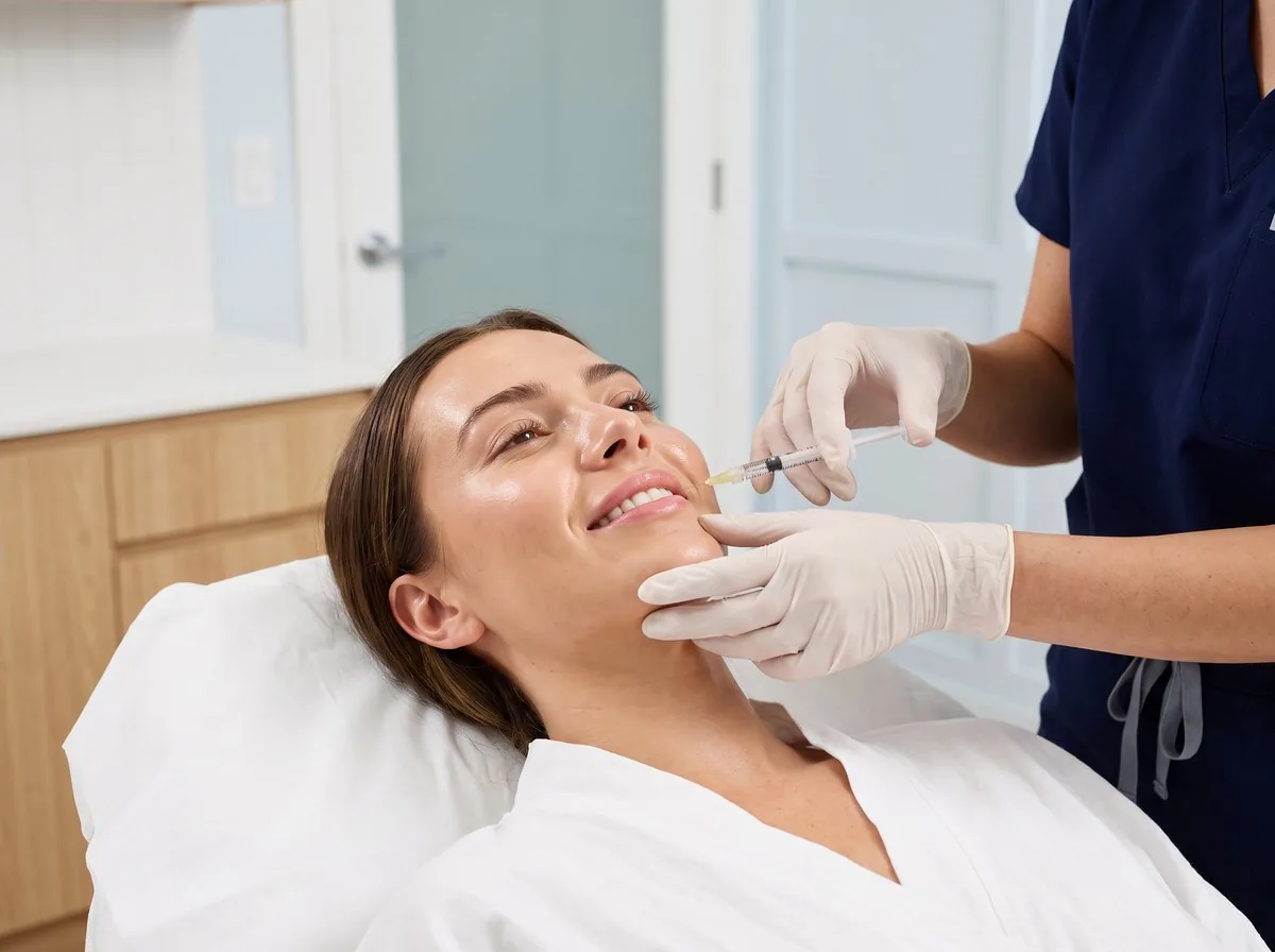 A BHRC injector performing a lip filler treatment