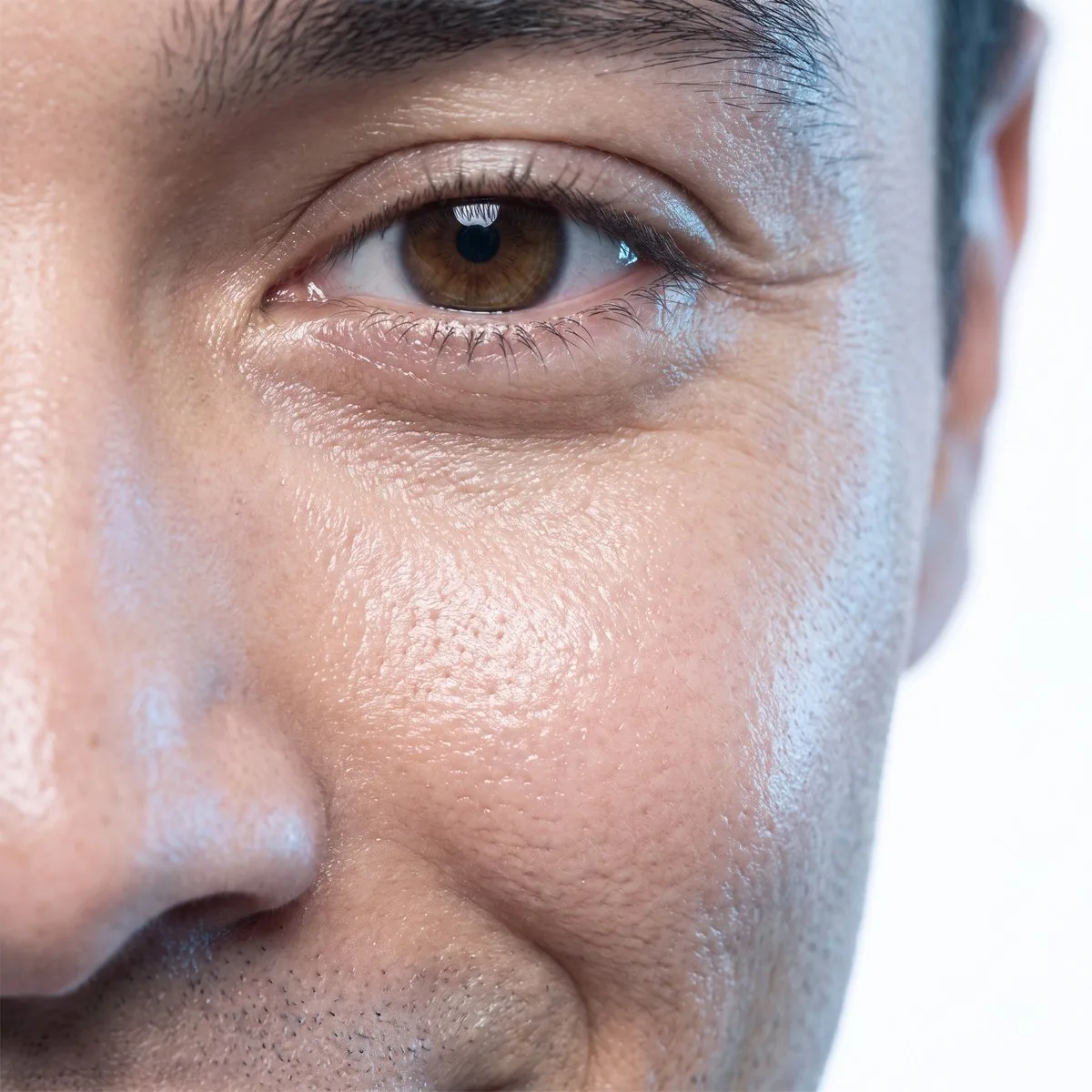 Close-up of the lower eyelid area after Morpheus8 at BHRC