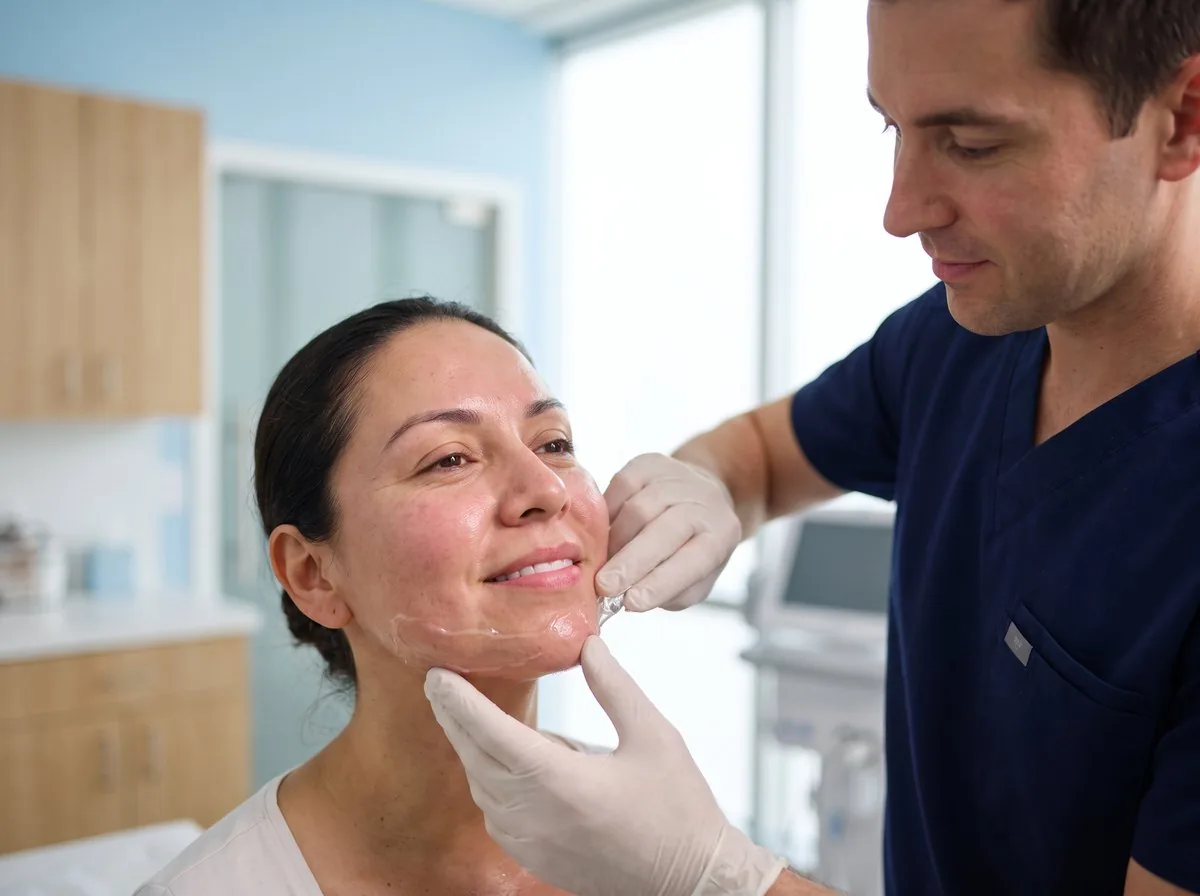 A BHRC provider applying post-treatment care after Morpheus8