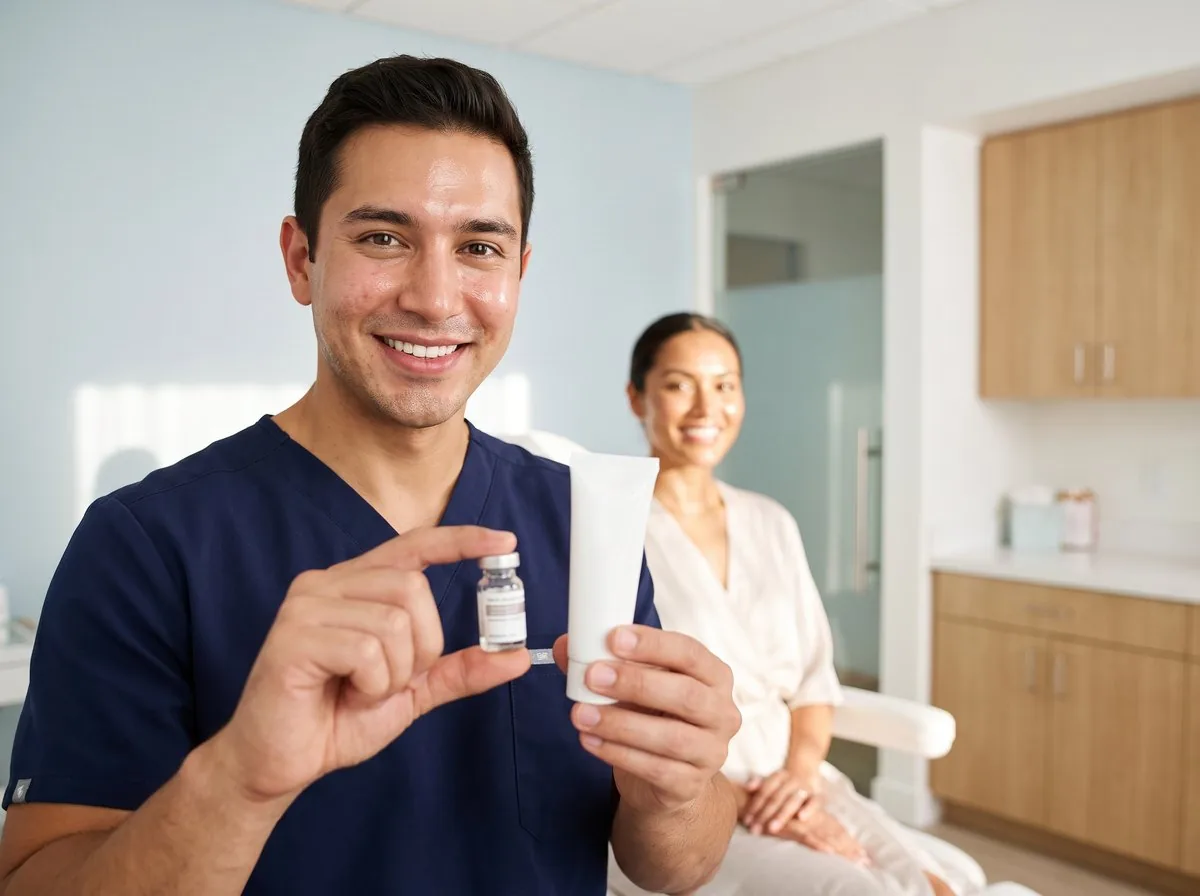 A BHRC physician explaining testosterone delivery options