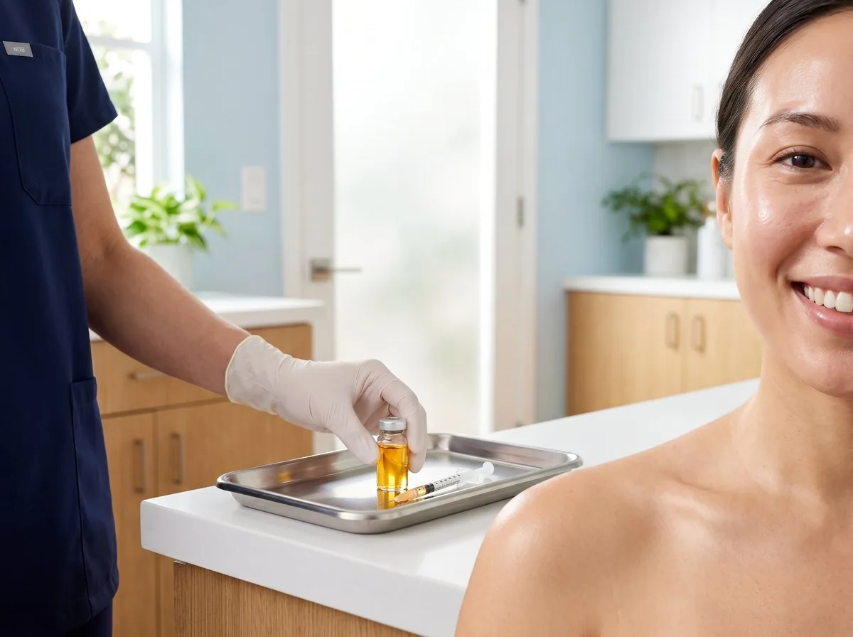 Platelet-rich plasma prepared for a microneedling treatment at BHRC