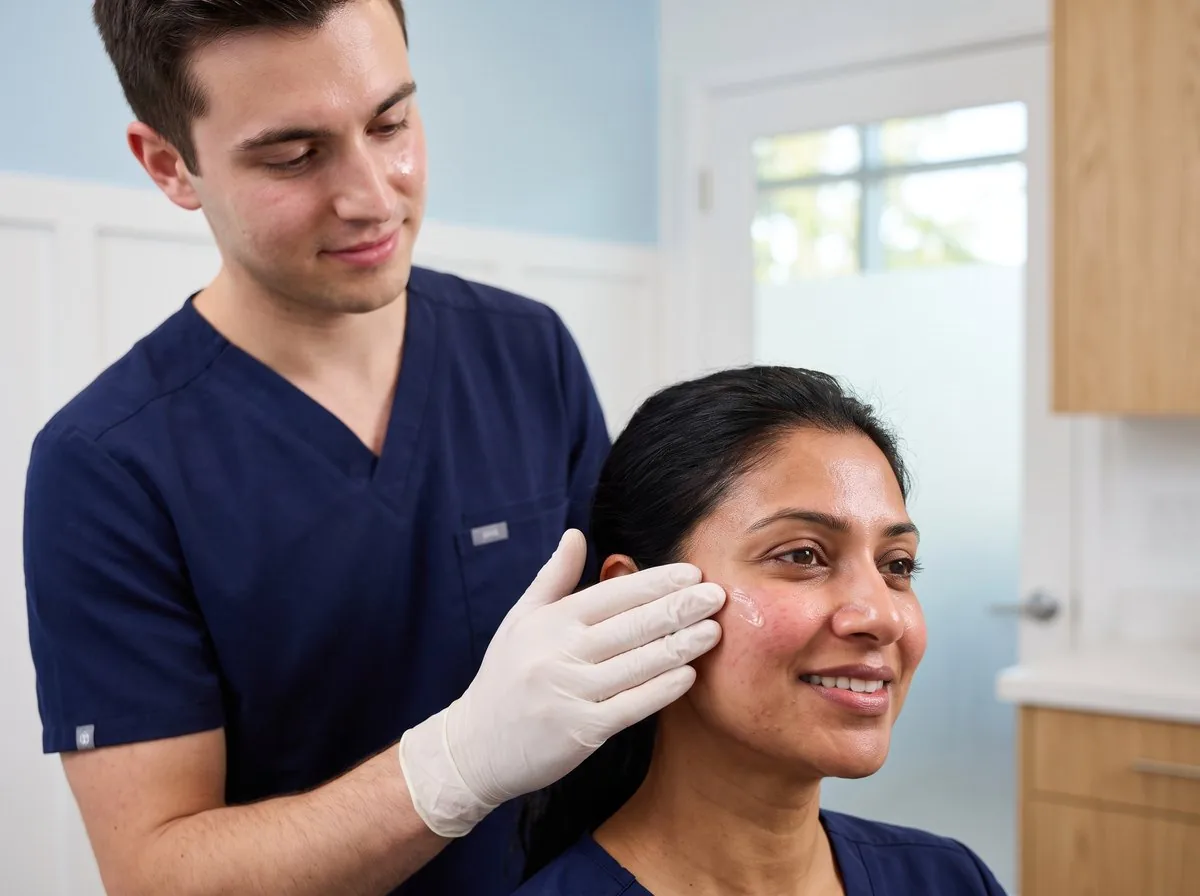 A BHRC provider applying aftercare following PRP