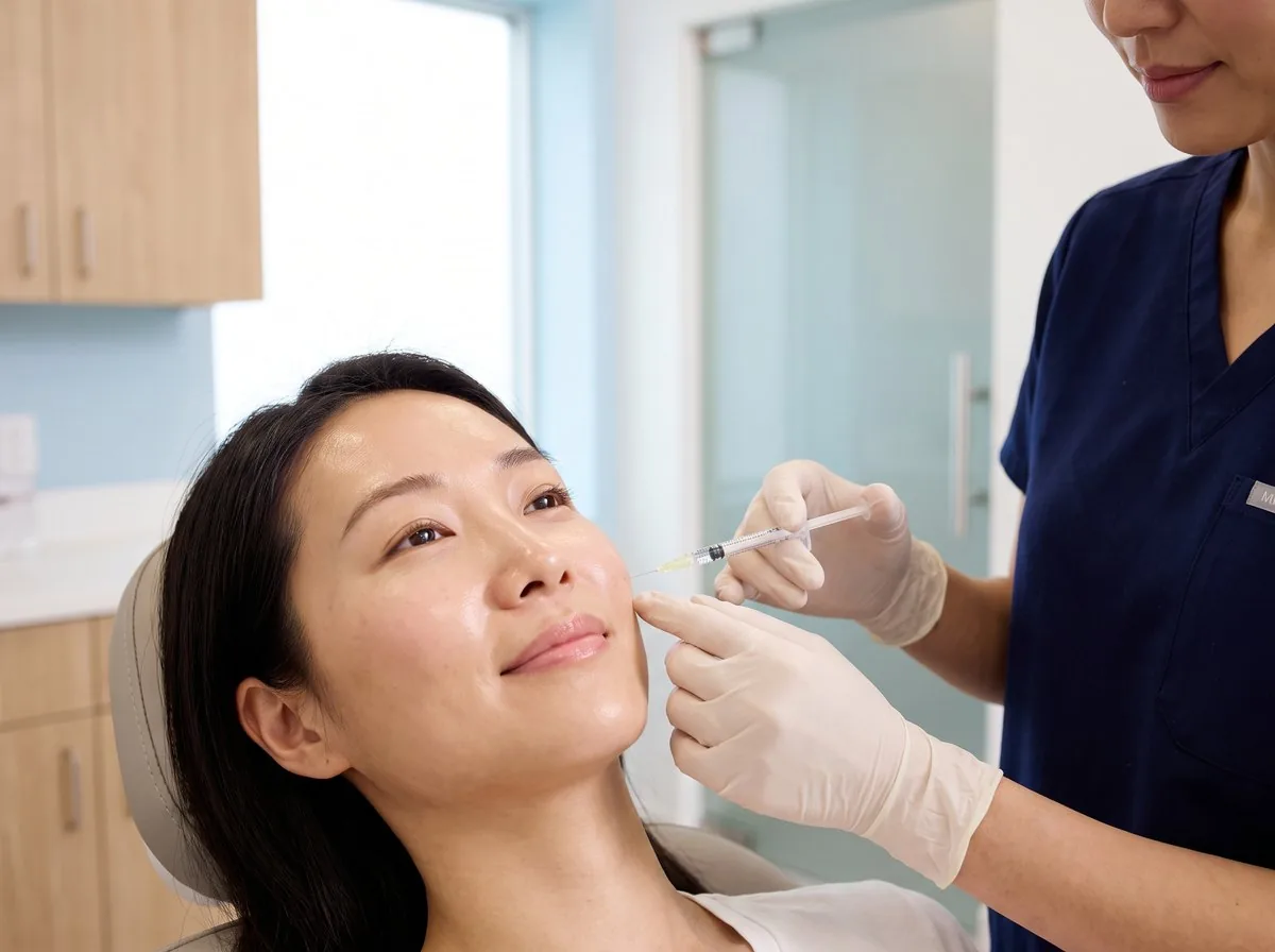 A BHRC provider administering a Rejuran treatment