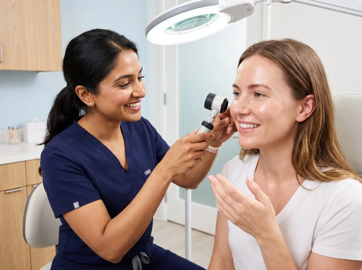 A BHRC provider discussing Rejuran with a patient