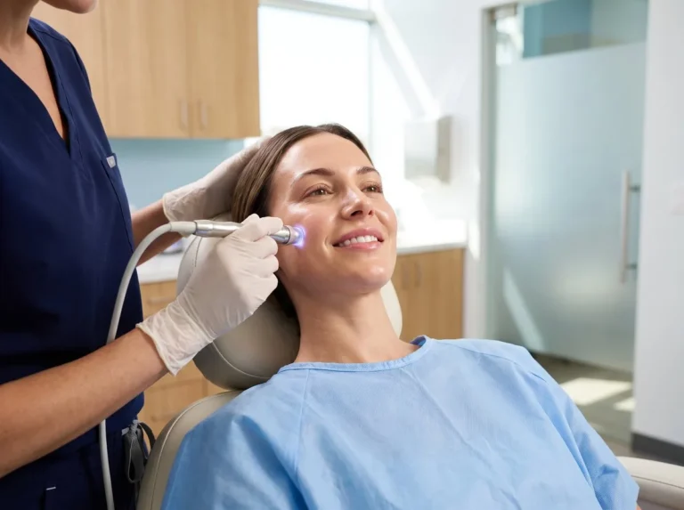 Custom Facials & Dermaplaning treatment in a BHRC treatment room