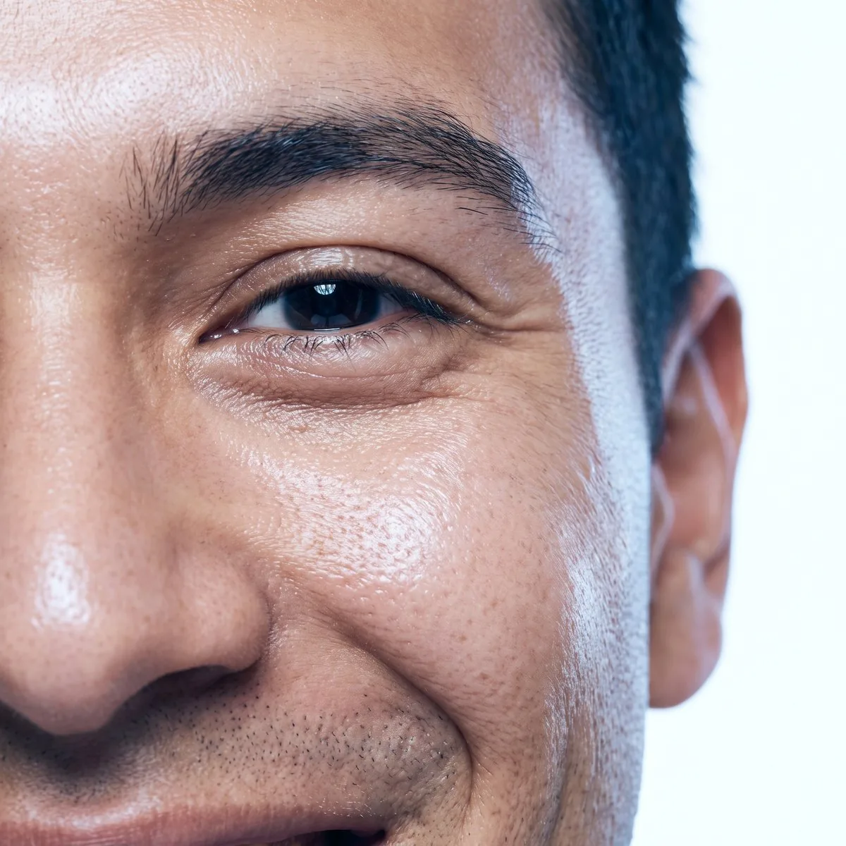 Close-up of a firm lower eyelid after Morpheus8 at BHRC