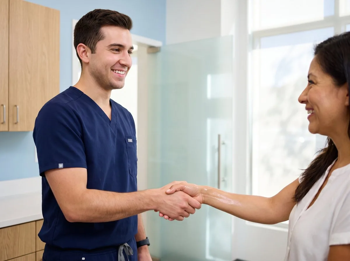A BHRC provider at a weight loss follow-up appointment