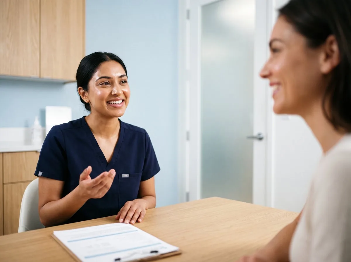 A BHRC physician explaining weight loss medication options